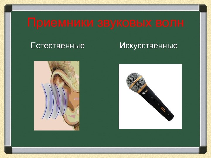 Приемники звуковых волн Естественные Искусственные 