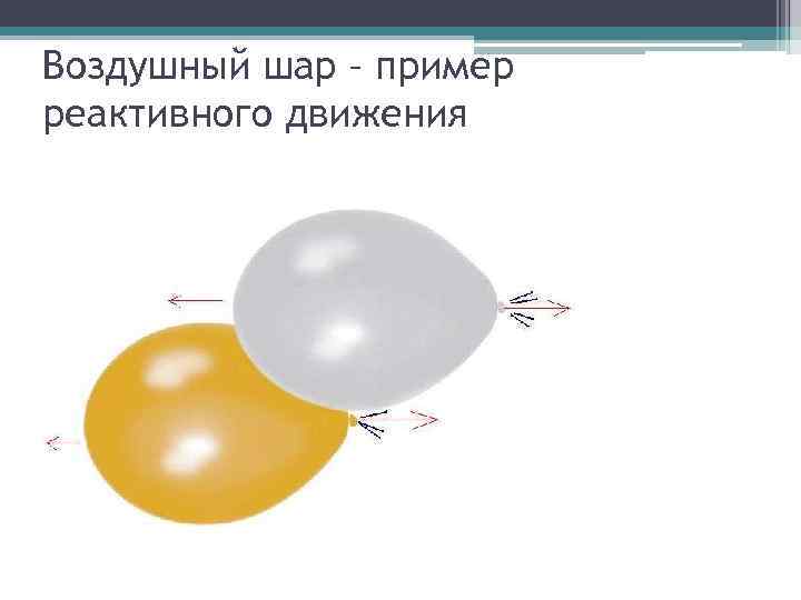Воздушный шар – пример реактивного движения 