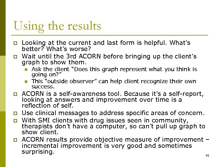Using the results p p Looking at the current and last form is helpful.