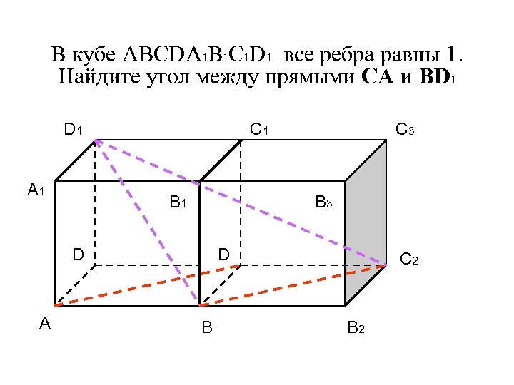 В кубе ABCDA 1 B 1 C 1 D 1 все ребра равны 1.
