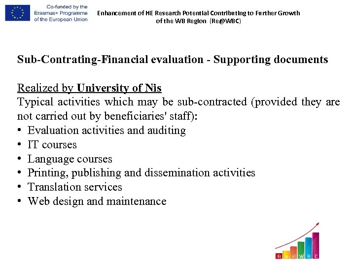 Enhancement of HE Research Potential Contributing to Further Growth of the WB Region (Re@WBC)