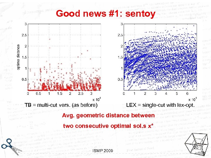 Good news #1: sentoy TB = multi-cut vers. (as before) LEX = single-cut with