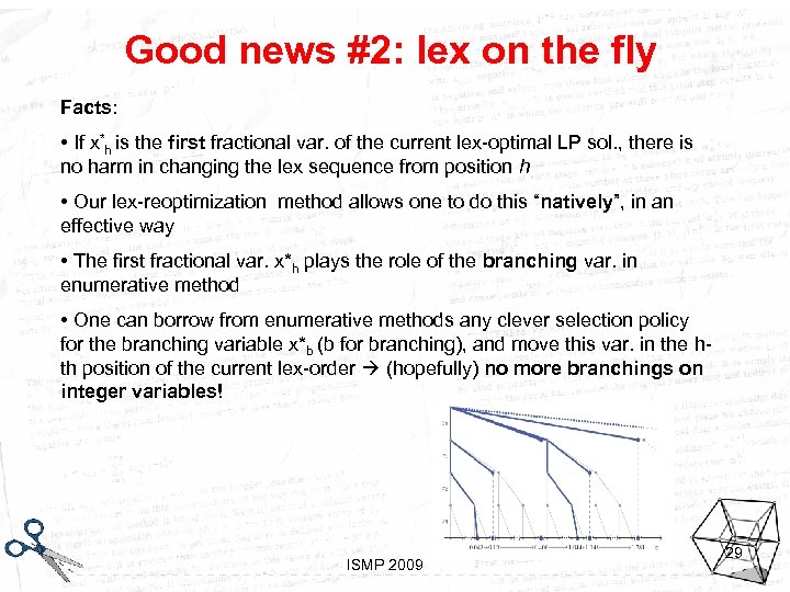 Good news #2: lex on the fly Facts: • If x*h is the first