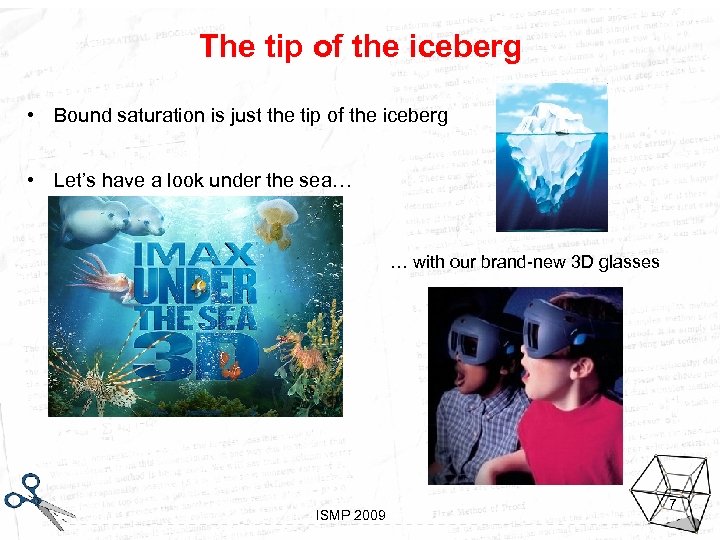 The tip of the iceberg • Bound saturation is just the tip of the