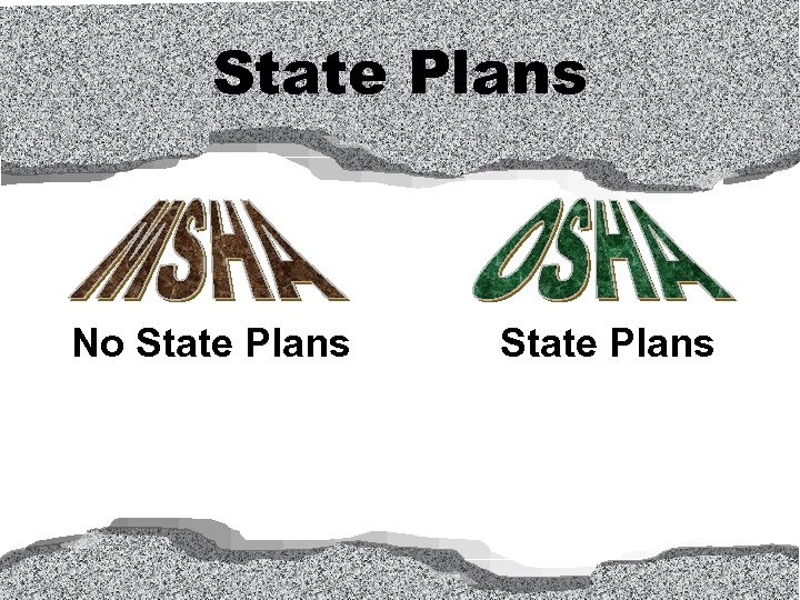 State Plans No State Plans 