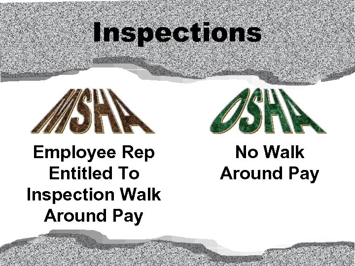 Inspections Employee Rep Entitled To Inspection Walk Around Pay No Walk Around Pay 