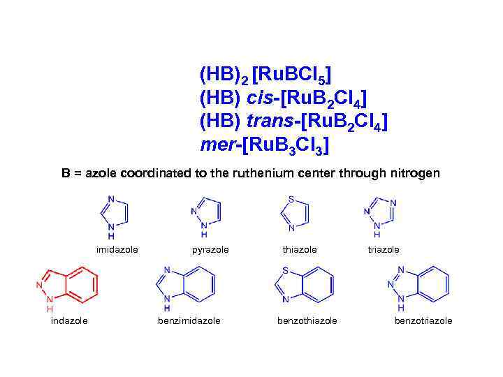 (HB)2 [Ru. BCl 5] (HB) cis-[Ru. B 2 Cl 4] (HB) trans-[Ru. B 2