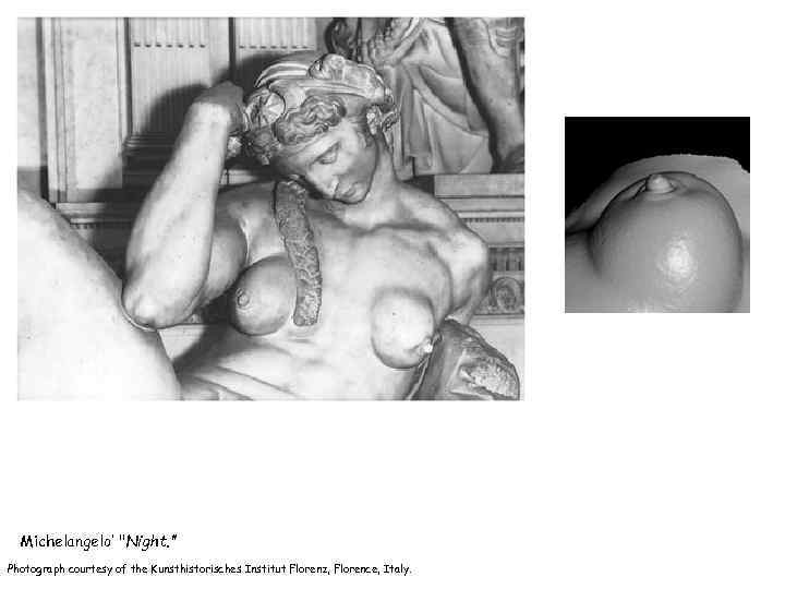 Michelangelo’ "Night. " Photograph courtesy of the Kunsthistorisches Institut Florenz, Florence, Italy. 