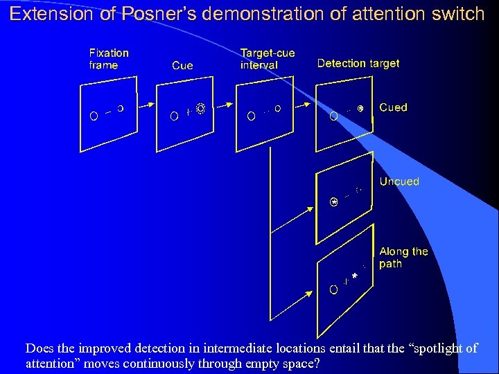 Extension of Posner’s demonstration of attention switch Does the improved detection in intermediate locations