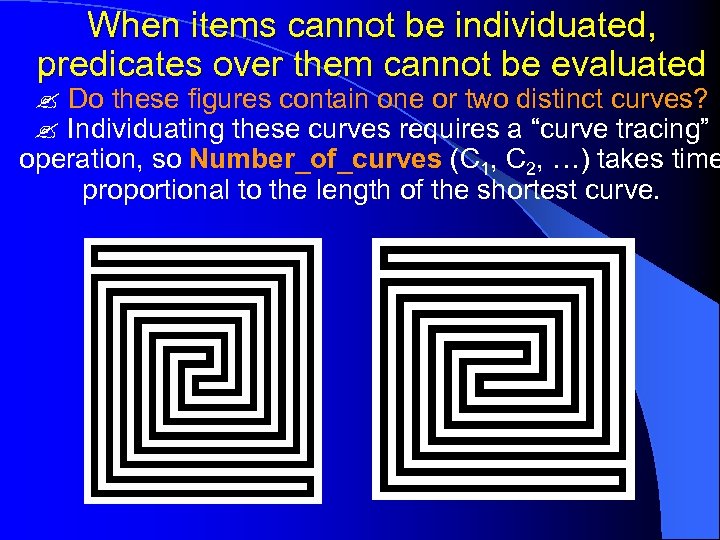 When items cannot be individuated, predicates over them cannot be evaluated Do these figures