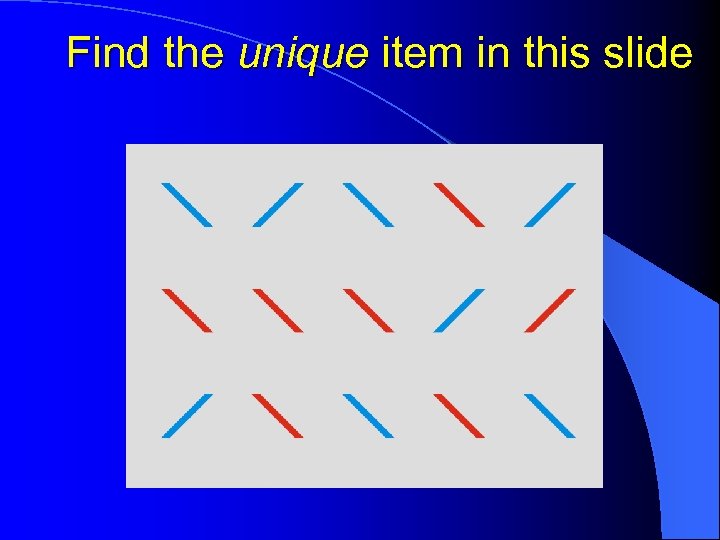 Find the unique item in this slide 