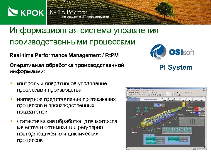 Информационная система управления производственными процессами Real-time Performance Management / Rt. PM Оперативная обработка производственной