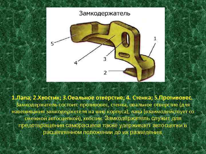 Укажите указанные на рисунке параметры. Замкодержатель автосцепки са-3. Лапа замкодержателя автосцепки.