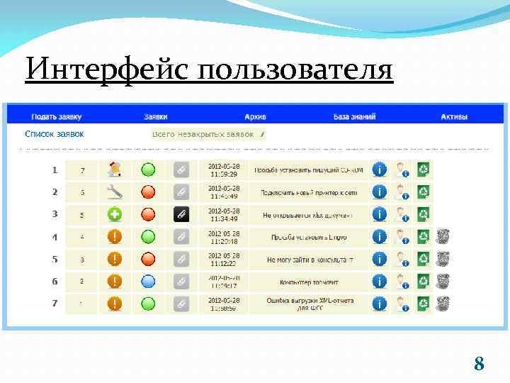 Интерфейс пользователя 8 