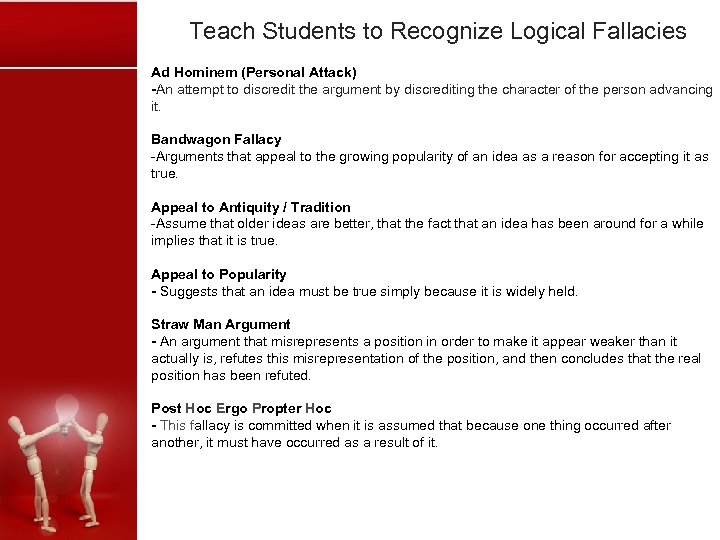 Movies that Prompt Dialogue on Ill-Structured Teach Students to Recognize Logical Fallacies Problems Ad