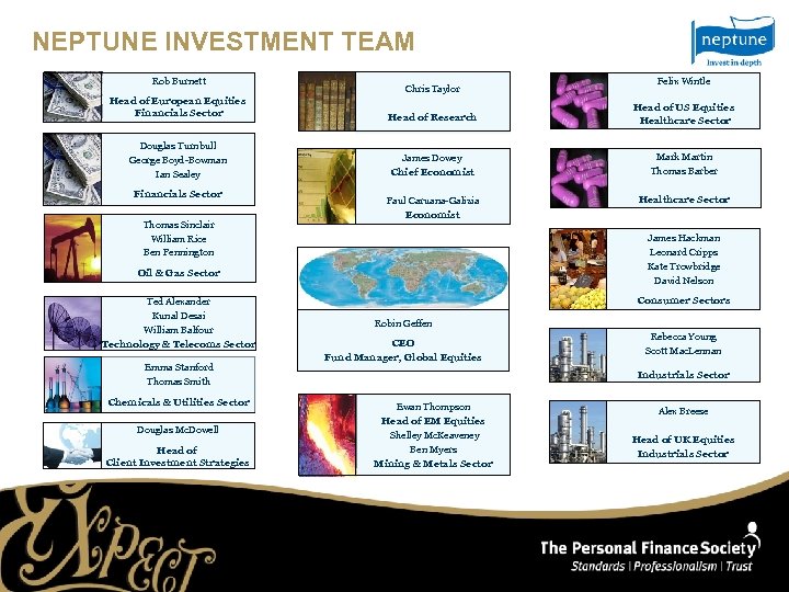 NEPTUNE INVESTMENT TEAM Rob Burnett Chris Taylor Felix Wintle Head of European Equities Financials