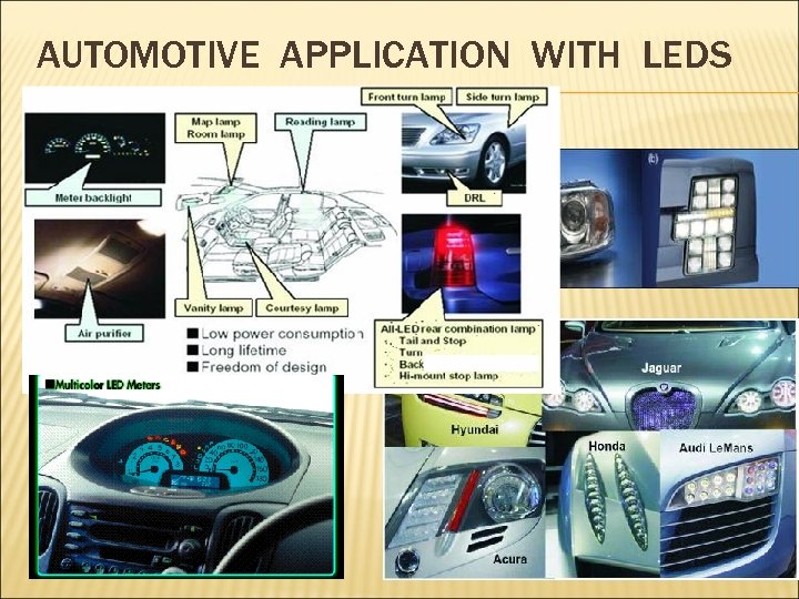 AUTOMOTIVE APPLICATION WITH LEDS 