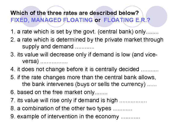 Which of the three rates are described below? FIXED, MANAGED FLOATING or FLOATING E.