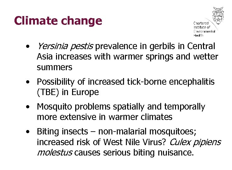 Climate change • Yersinia pestis prevalence in gerbils in Central Asia increases with warmer