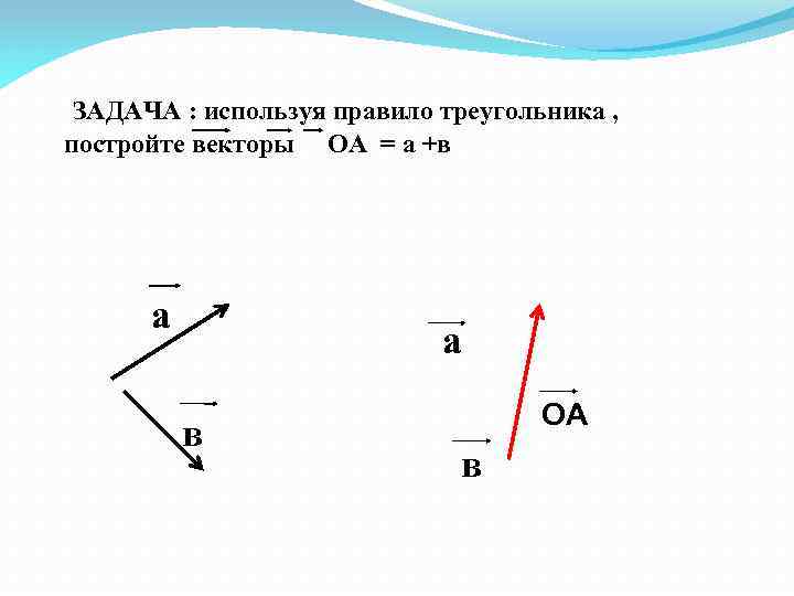 Используя данные рисунка постройте. Задания на построение векторов. Постройте вектор. Задачи на построение векторов. Правило построения треугольника.