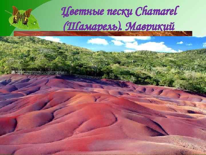 Цветные пески Chamarel (Шамарель). Маврикий На юго-западе острова Маврикий, между Черной Рекой и Холмом