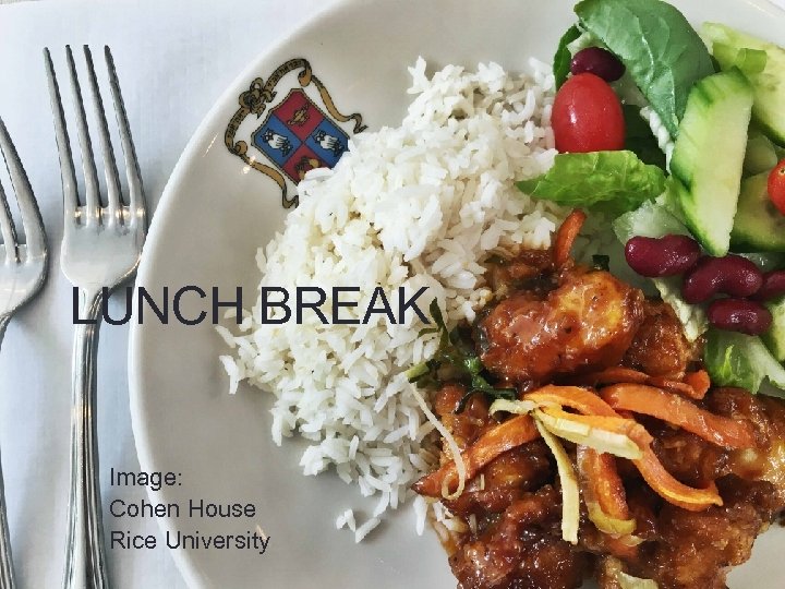 LUNCH BREAK Image: Cohen House Rice University 