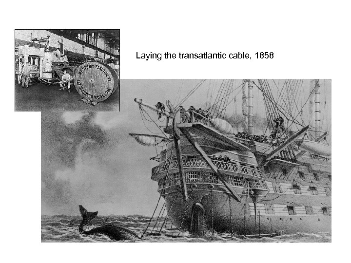Laying the transatlantic cable, 1858 