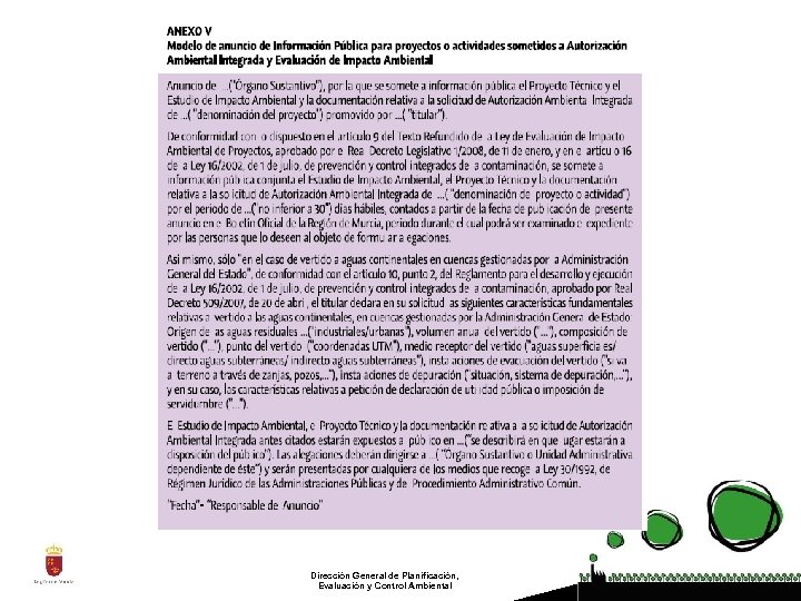 Dirección General de Planificación, Evaluación y Control Ambiental 