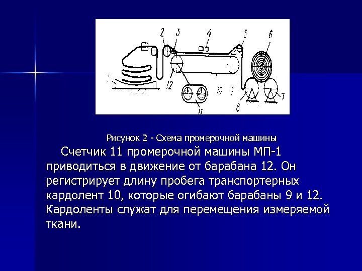 Рисунок 2 - Схема промерочной машины Счетчик 11 промерочной машины МП-1 приводиться в движение