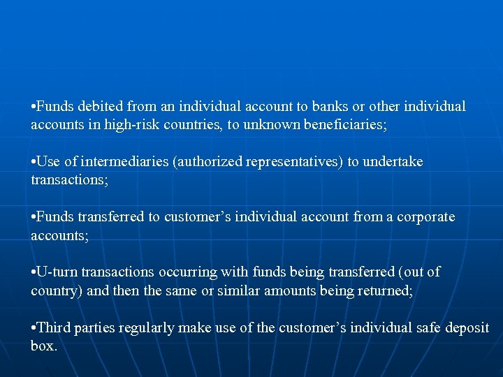  • Funds debited from an individual account to banks or other individual accounts