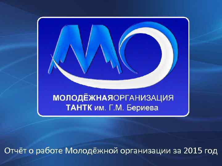 Отчёт о работе Молодёжной организации за 2015 год 