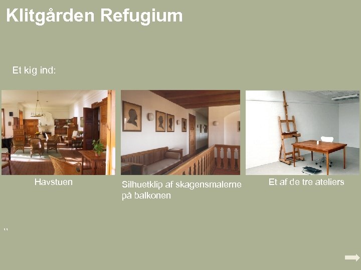 Klitgården Refugium Et kig ind: Havstuen , , Silhuetklip af skagensmalerne på balkonen Et