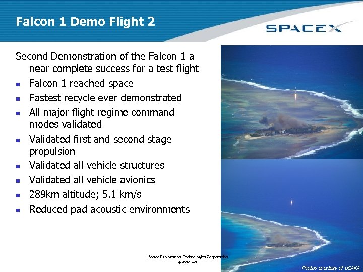 Falcon 1 Demo Flight 2 Second Demonstration of the Falcon 1 a near complete