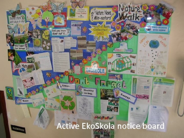Active Eko. Skola notice board 