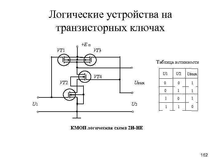 Логические устройства. Логические устройства в электронике. Диодные и транзисторные ключи. Логические элемента на транзисторных ключах. Логические конструкции.