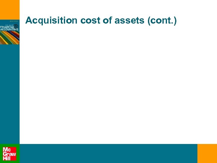 Acquisition cost of assets (cont. ) 