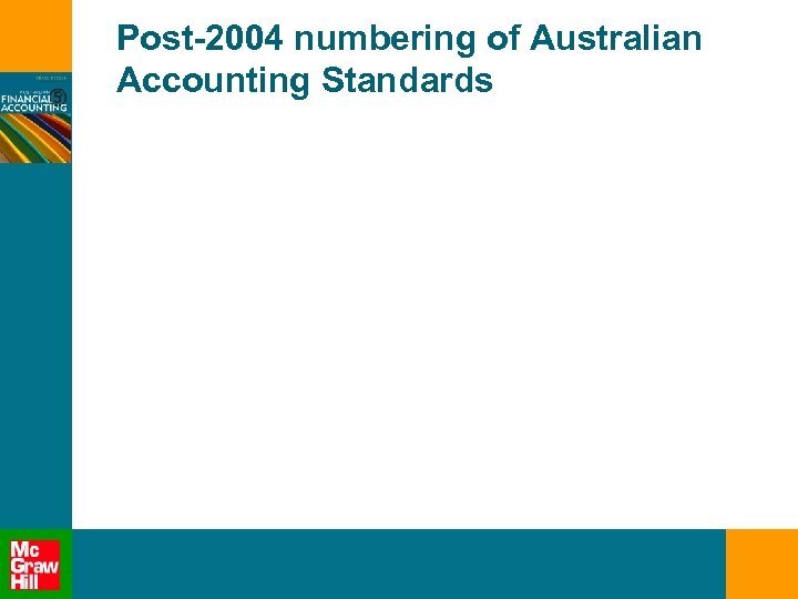 Post-2004 numbering of Australian Accounting Standards 