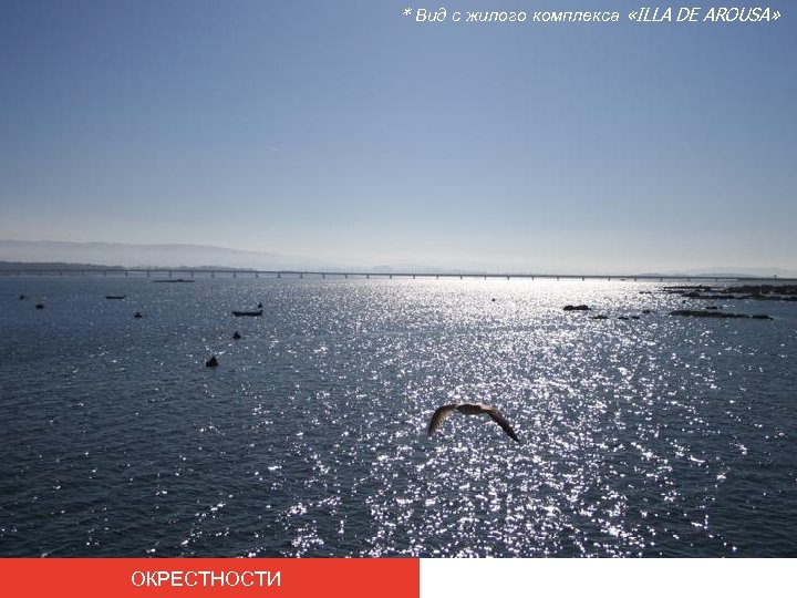 * Вид с жилого комплекса «ILLA DE AROUSA» ОКРЕСТНОСТИ 