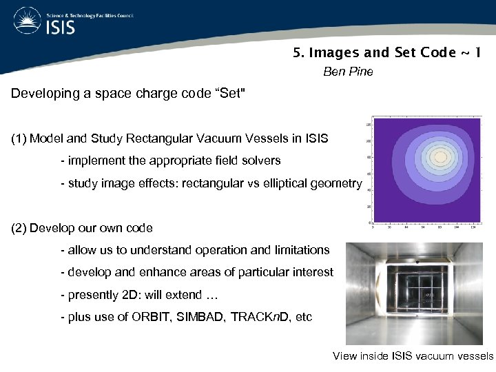 5. Images and Set Code ~ 1 Ben Pine Developing a space charge code