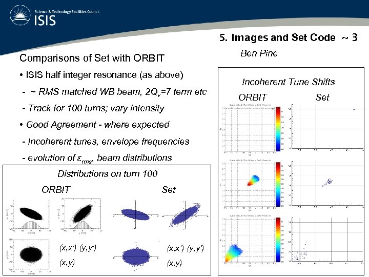 5. Images and Set Code ~ 3 Ben Pine Comparisons of Set with ORBIT