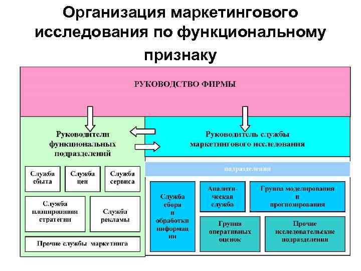 Организация маркетингового исследования по функциональному признаку 
