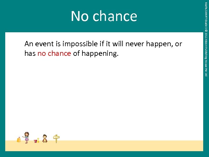 An event is impossible if it will never happen, or has no chance of