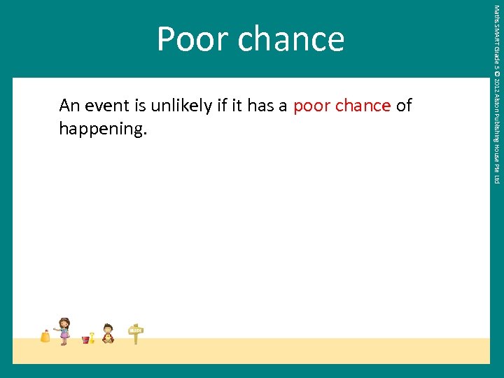 An event is unlikely if it has a poor chance of happening. Maths SMART