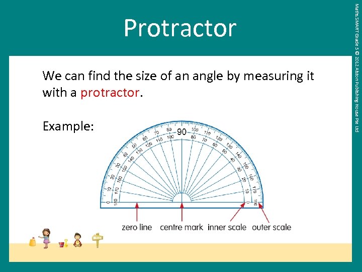 We can find the size of an angle by measuring it with a protractor.
