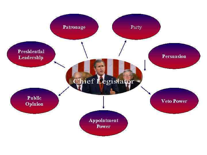 Patronage Party Presidential Leadership Persuasion Public Opinion Veto Power Appointment Power 