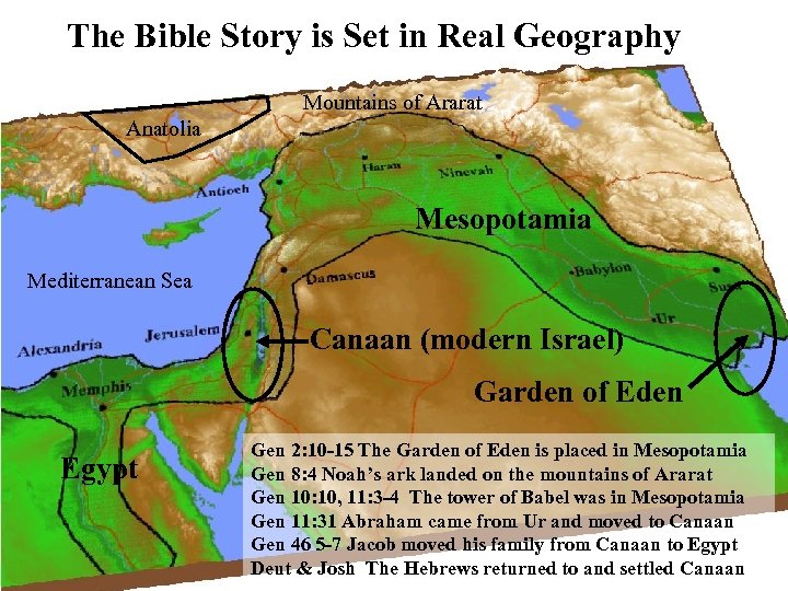 The Bible Story is Set in Real Geography Mountains of Ararat Anatolia Mesopotamia Mediterranean