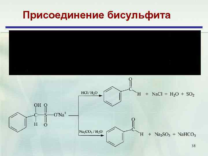 Присоединение бисульфита 38 