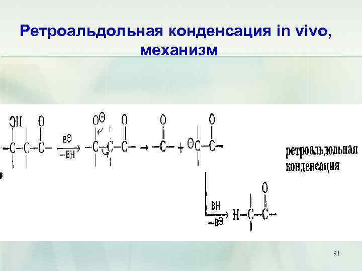 Ретроальдольная конденсация in vivo, механизм 91 