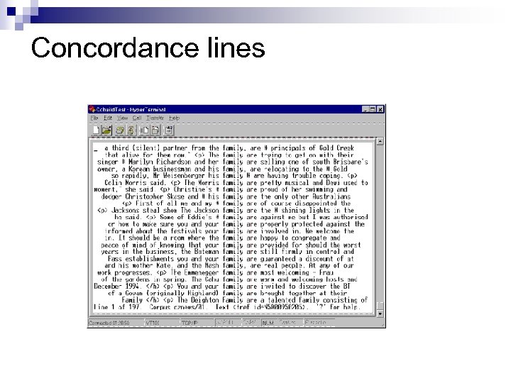 Concordance lines 