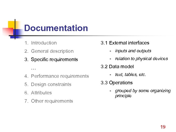 Documentation 1. Introduction 3. 1 External interfaces 2. General description - inputs and outputs